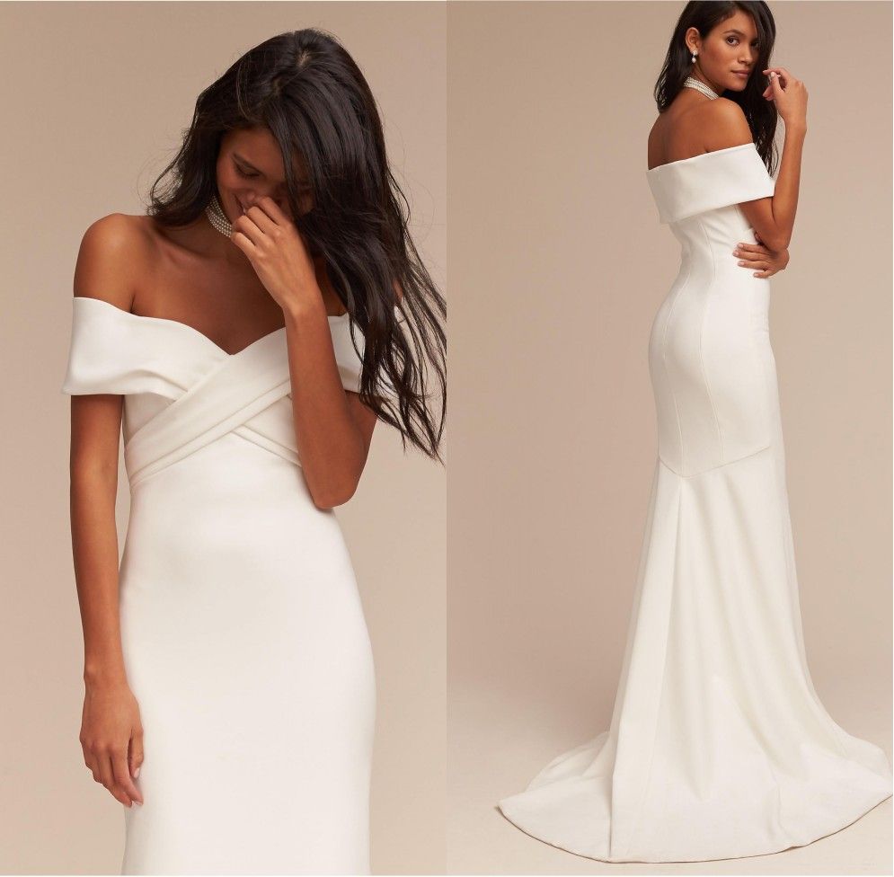 affordable off the shoulder wedding dress