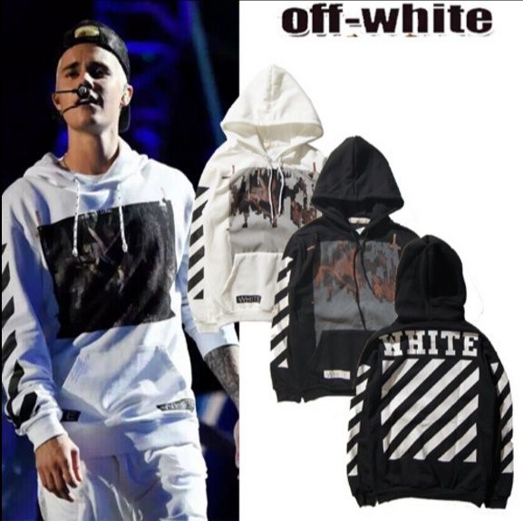 off white hoodie justin bieber