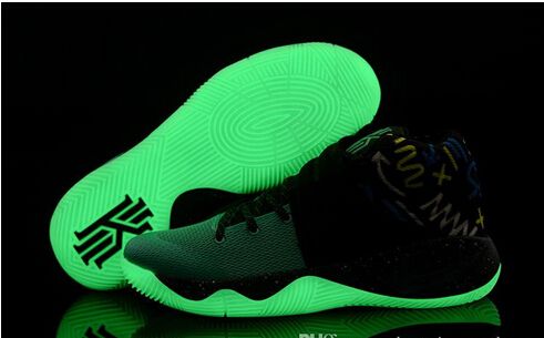 kyrie shoes green and black