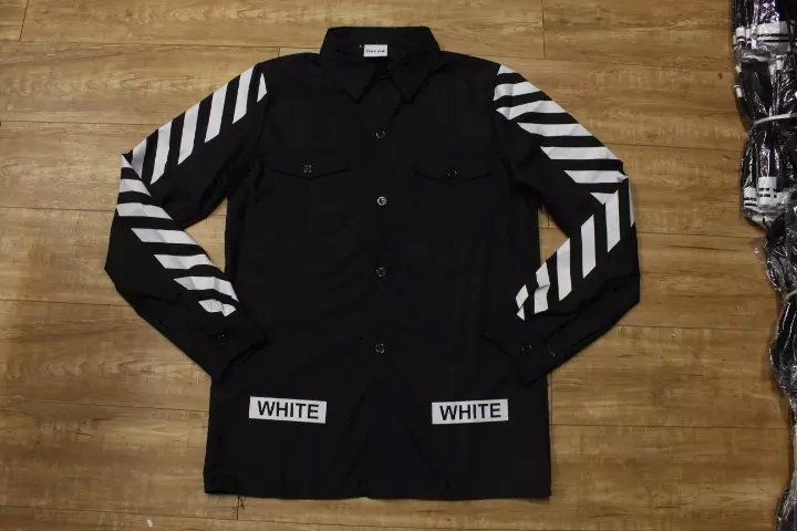 off white button up shirt mens
