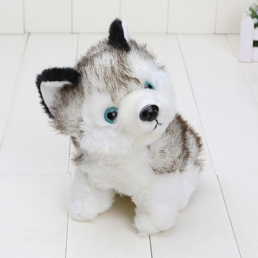 realistic stuffed husky dog