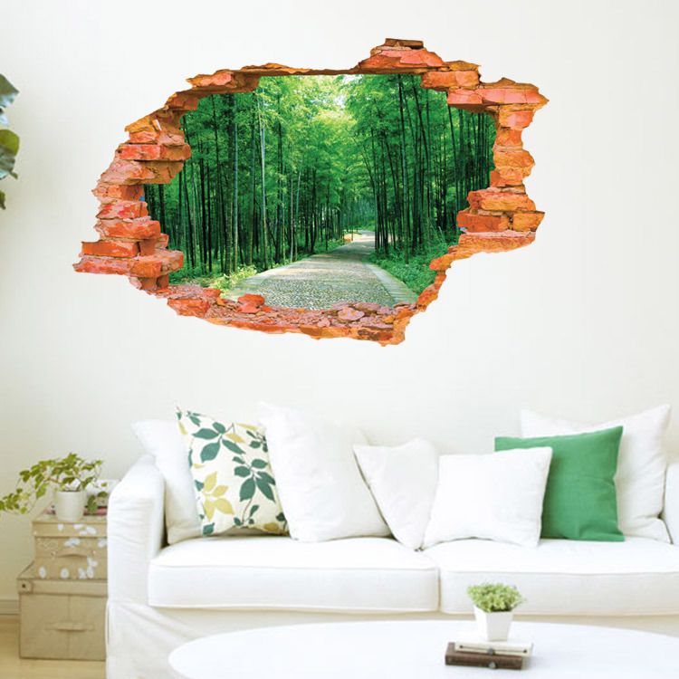 2018 Large Wall Sticker Tree Forest, Large Wall Decals For Living Room