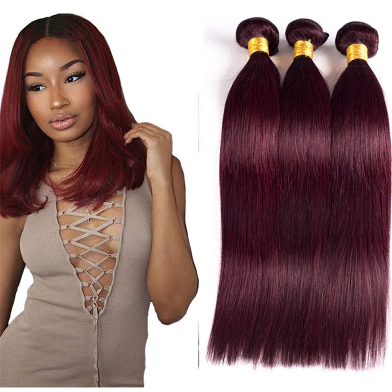 8a Grade Brazilian Burgundy Hair 99j Brazilian Virgin Hair