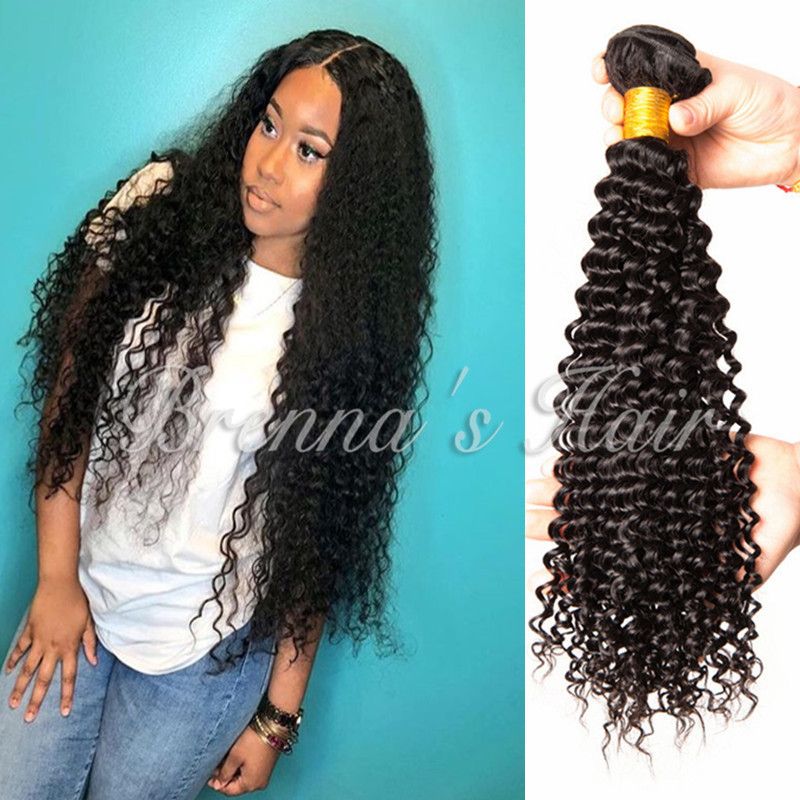 Brazilian Deep Curly Remy Hair Human Hair Extensions Natural