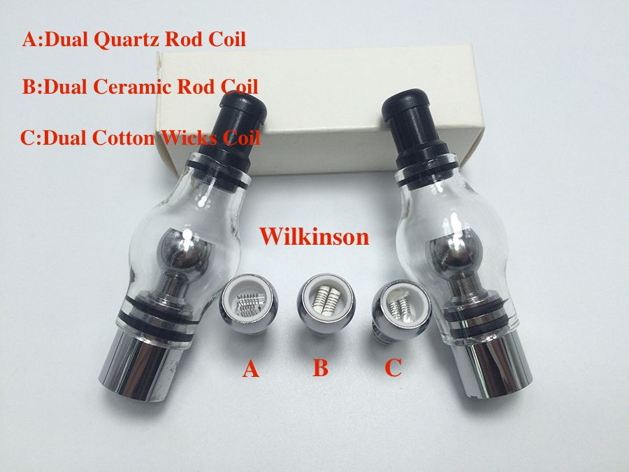 Glass Globe Atomizer Dual Wax Coil Dry Herb Wax Vaporizer Bulb Glass