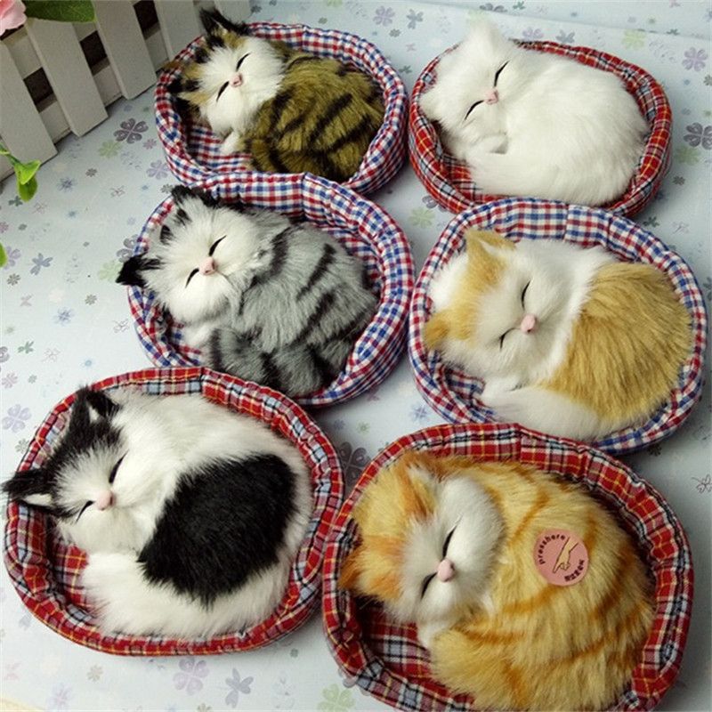 sleeping cat stuffed animal