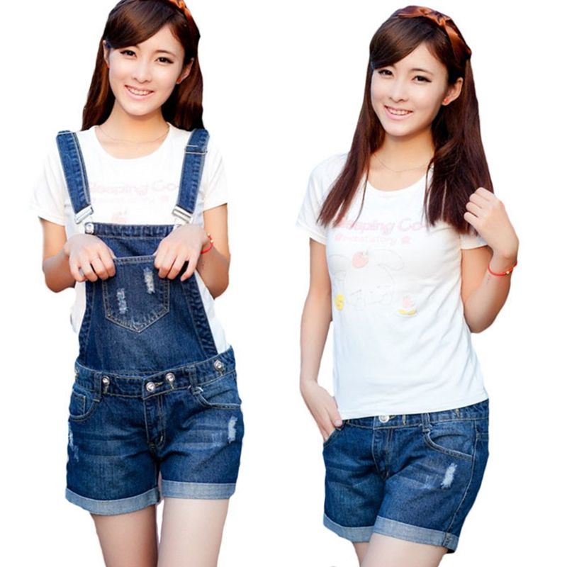jean jumpsuit shorts