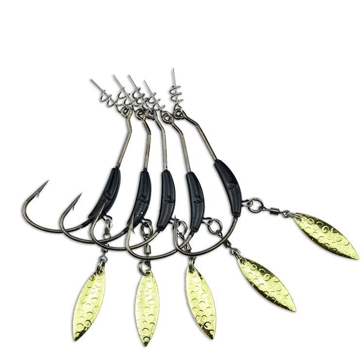 2021 Spinners Fishing Lure OffSet Hook Circle Hook TEXAS RIG JIGHEAD