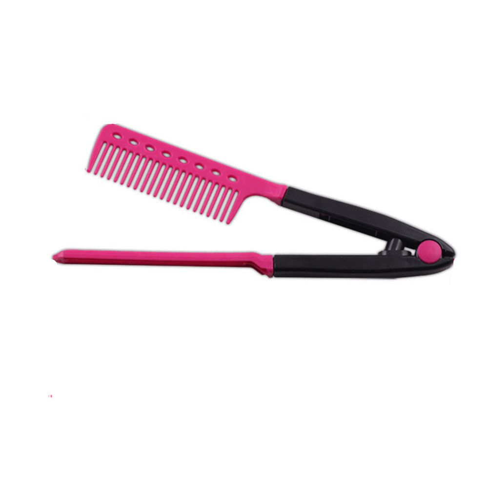 New Fashion Beauty V Type Hair Straightener Comb Anti Static Diy