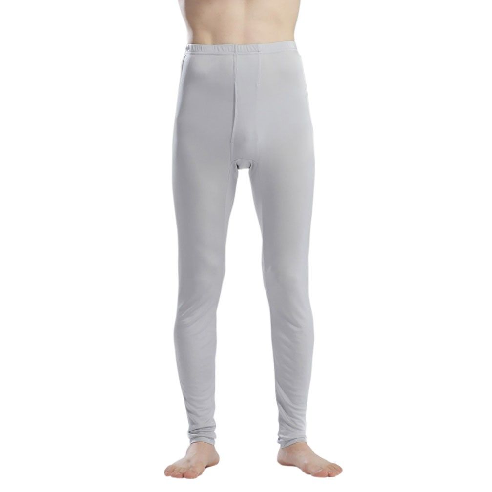 2020 Silk Men Pants 100 Pure Silk Jersey Knit Long Johns Bottom Only Men Legging Thin Underwear