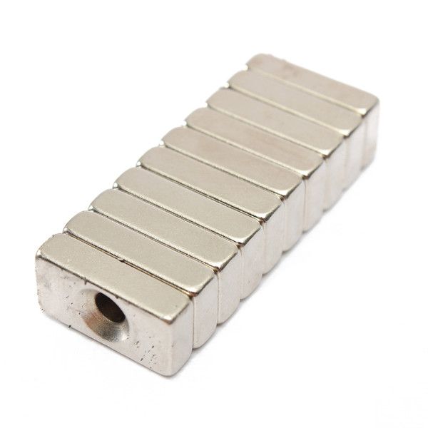 Cn _ 5Pcs 20x10x4mm Agujero Bloques Super Resistente Rare-Earth Imanes de Cn _ 5Pcs 20x10x4mm Agujero Bloques Super Resistente Rare-Earth Imanes de