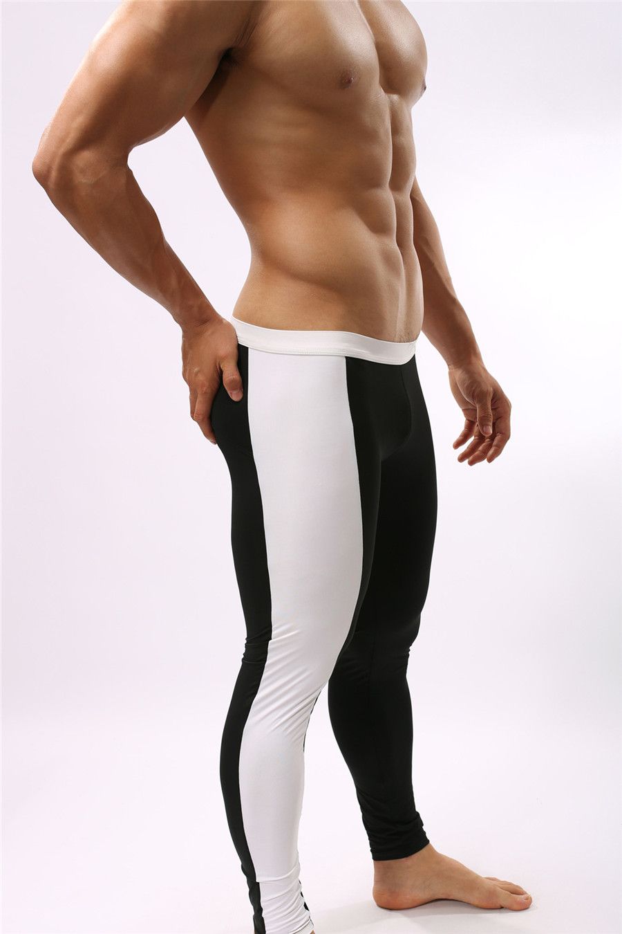 2021 Men Sportswear Fitness Yoga Gym Spandex Trousers Men Stretch Tight