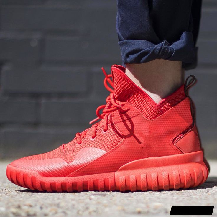 red tubular x shoes