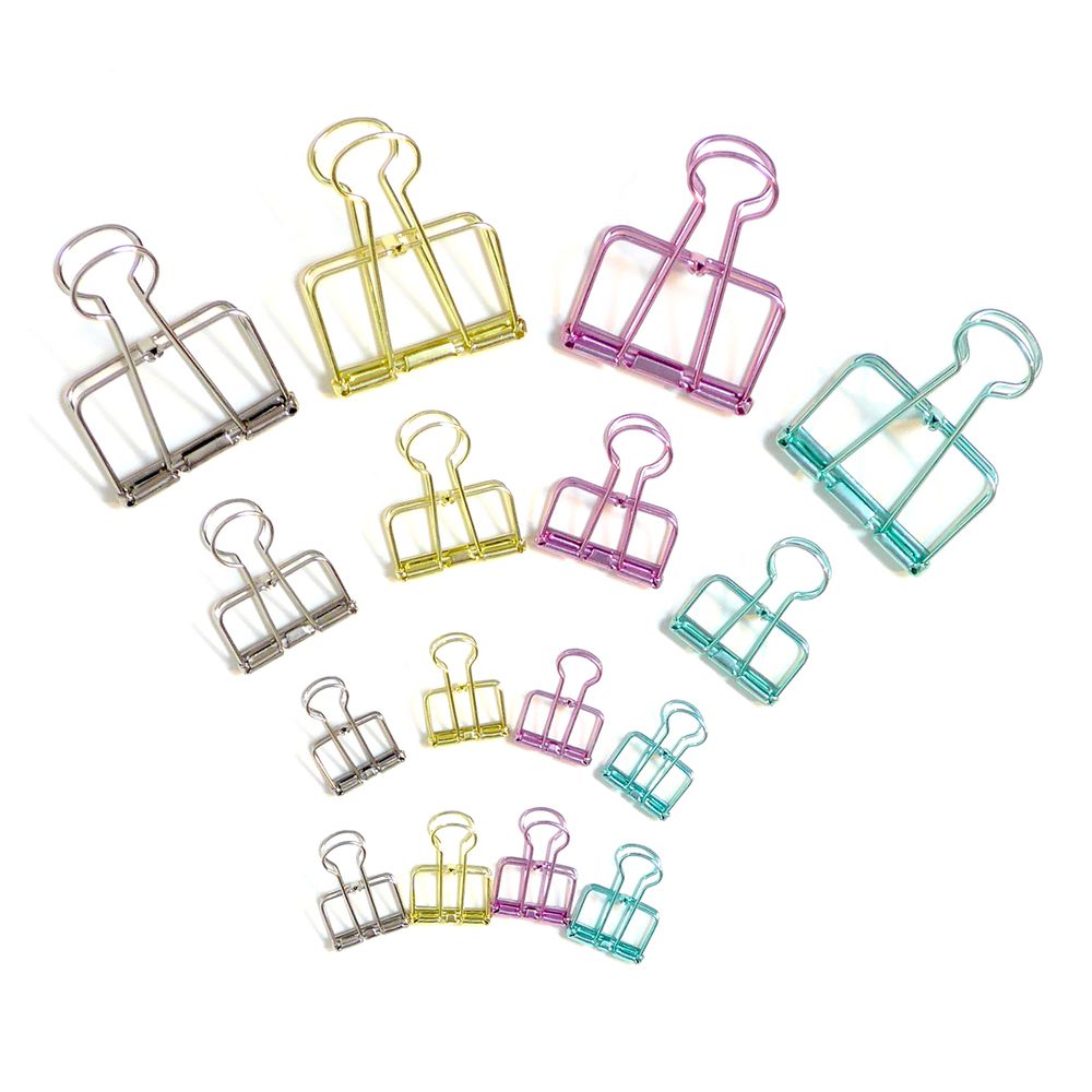multi colored binder clips