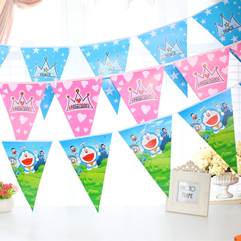 2020 20 Styles Cartoon Happy Birthday Banner Bunting Pennant Kids