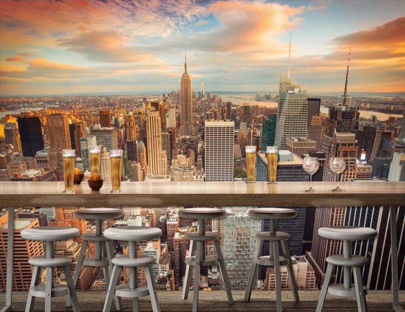 Manhattan 3d Wallpaper New York City Wall Mural Urban Night Photo Wallpaper Bedroom Tv Sofa Background Scenery Room Decor Bed Paper Parede Computer