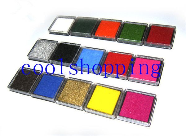 Multi colores almohadilla de tinta a base de aceite para sellos de gom Multi colores almohadilla de tinta a base de aceite para sellos de gom
