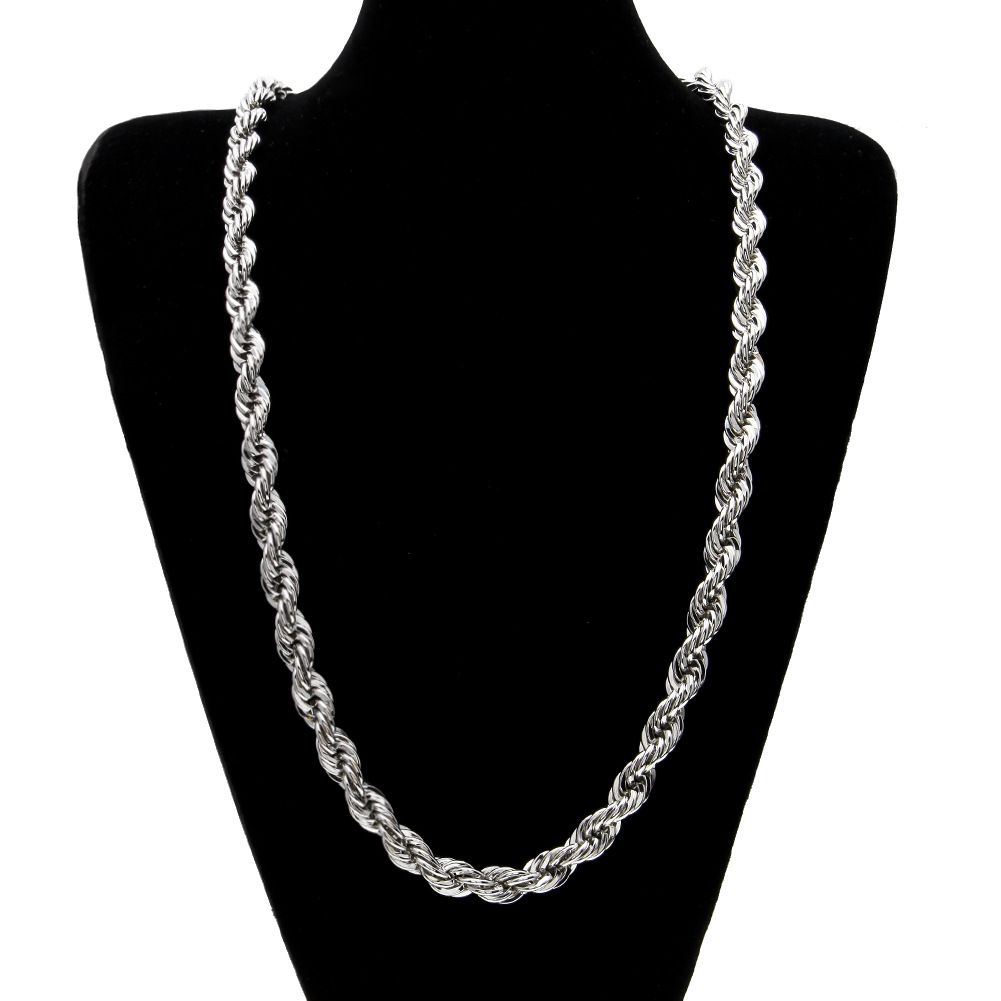 Wholesale Necklaces Type 10mm Thick 76cm Long Solid Rope Twisted Chain