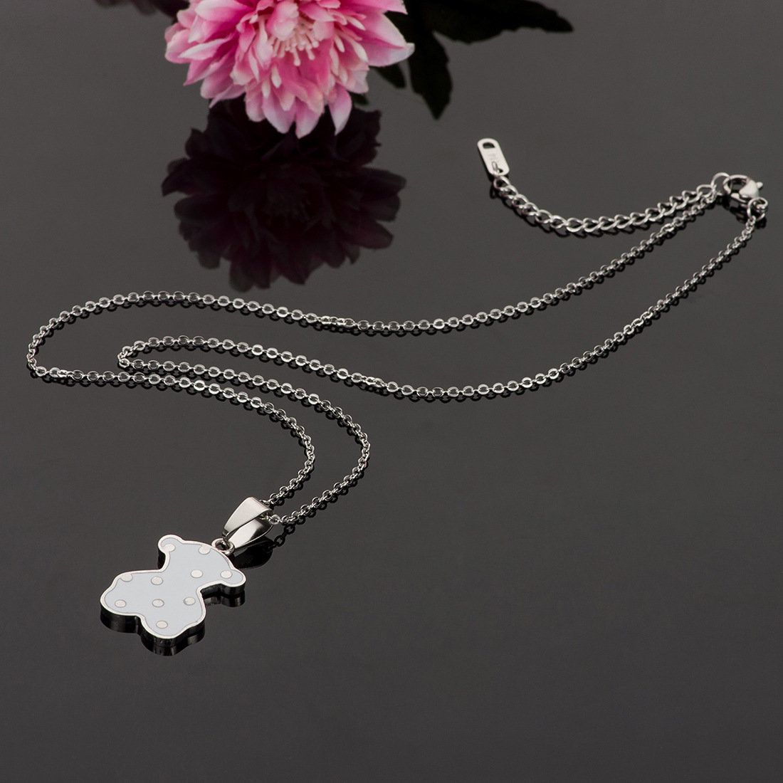 Pendientes de acero inoxidable collar conjunto Tous Bear moda oro rosa plata oso amigos