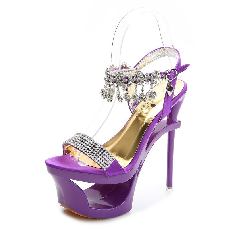 purple sandals for wedding