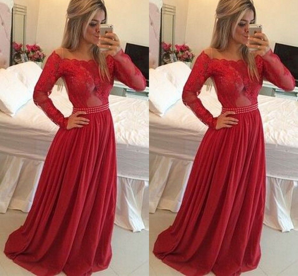 off the shoulder prom dress long sleeve