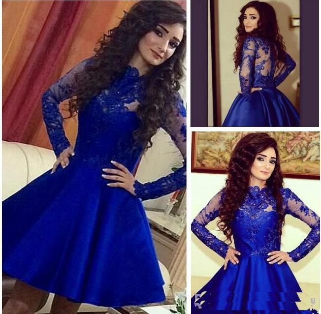 short royal blue prom dresses 2018