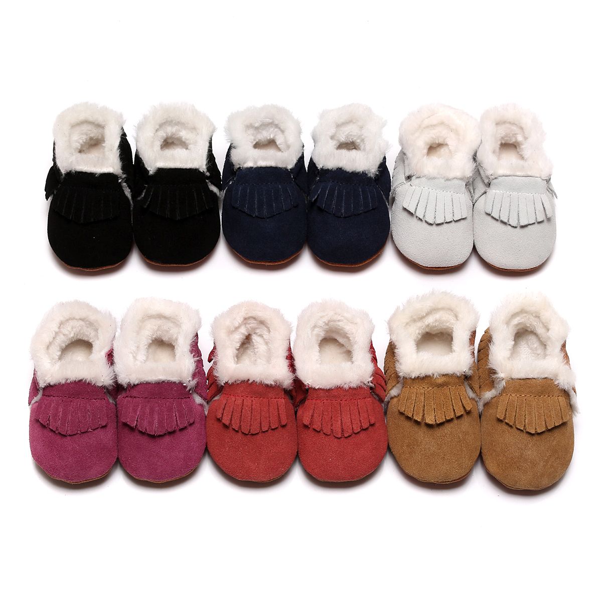 baby moccasins with fur