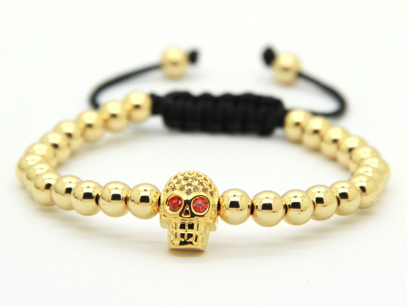white gold skull bracelet