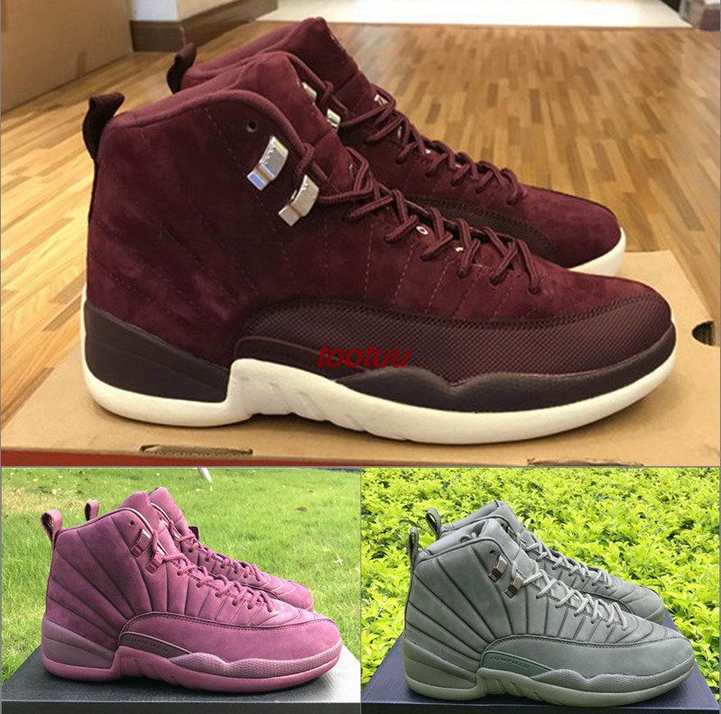 Retro 12 Burdeos 12S Gris Oscuro Para Hombre Al Por Mayor De Descuento  Zapatos De Baloncesto Hombre Zapatillas De Deporte Zapatos De Baloncesto  Bola EE. UU. 8 13 Envío Gratis Por Tootuu,