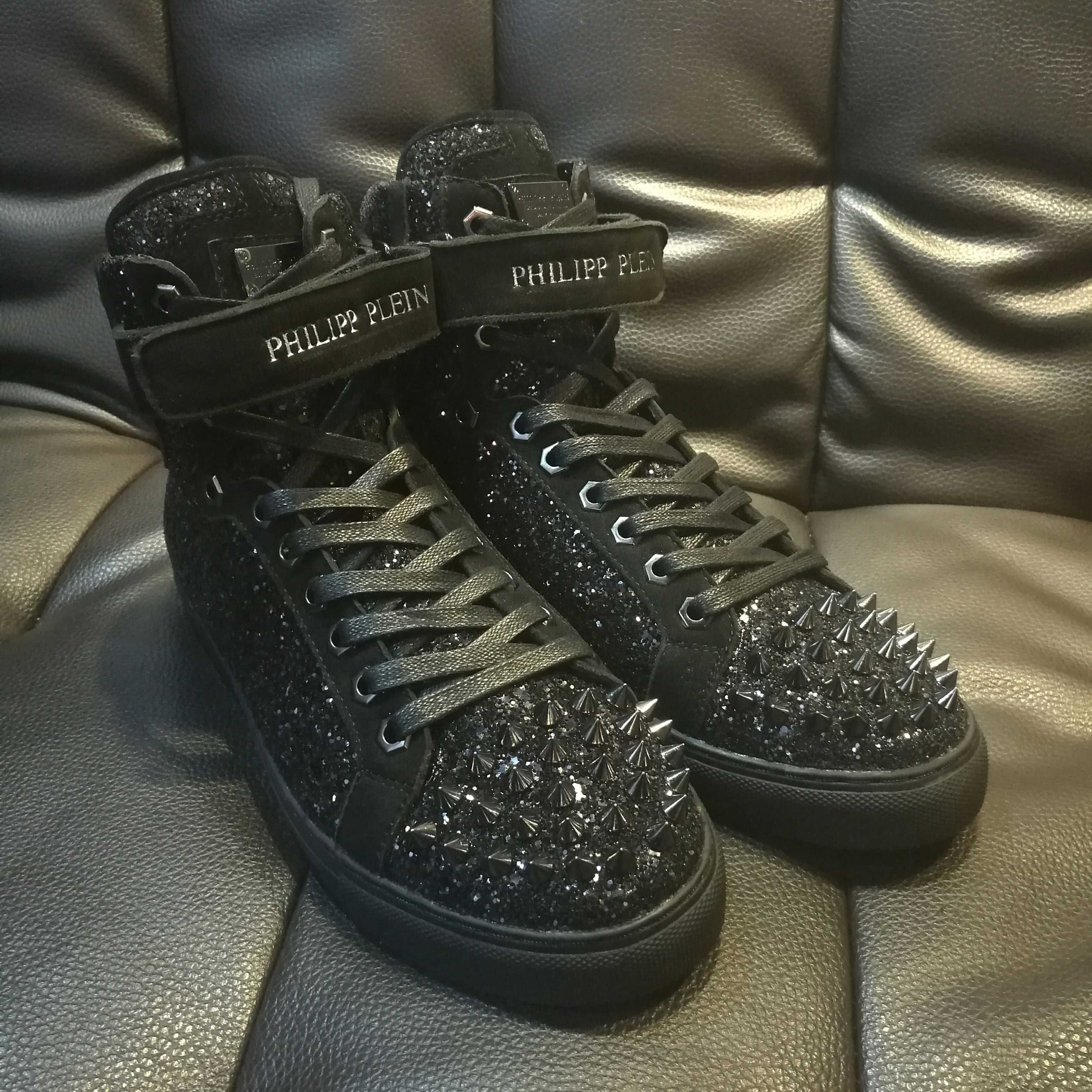 black high top designer sneakers