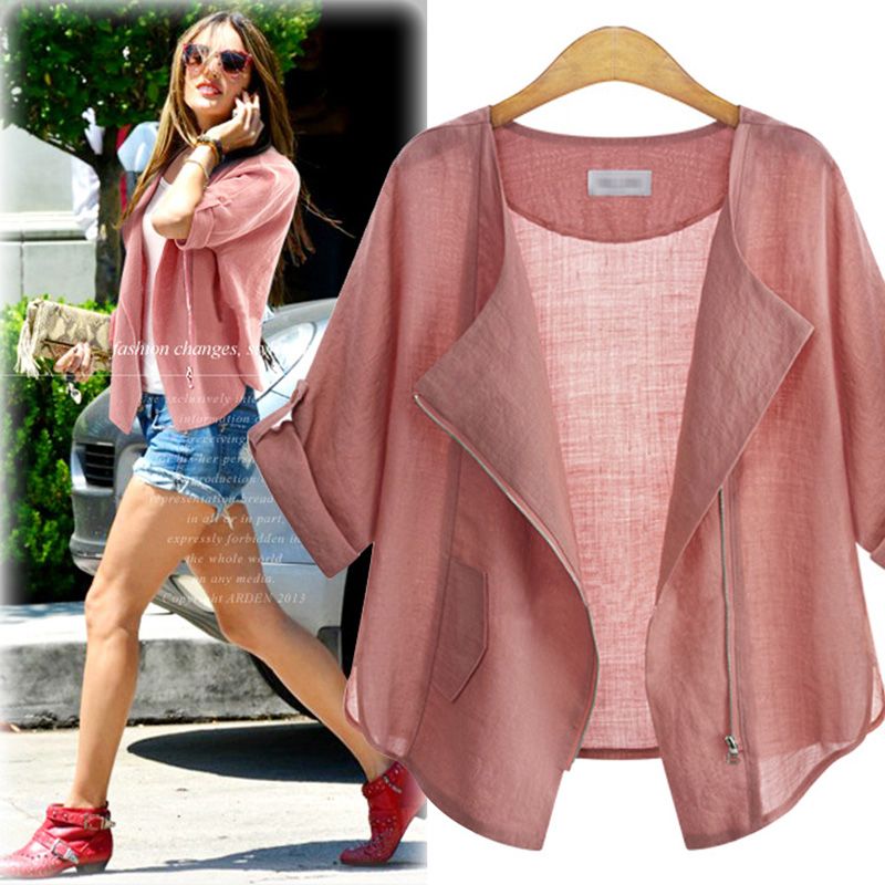 short linen jacket womens