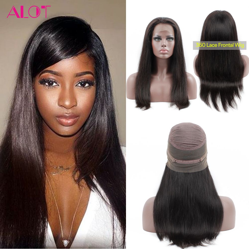 Acheter Grosses Soldes !!! Cheveux Humains Lace Front Perruques 100% Cheveux Brésiliens Virgin 360 Dentelle Perruque De Cheveux Humains 22.5 * 4 * 2 Droite Lace Front Perruques De 115 € Du Alothair | DHgate.Com