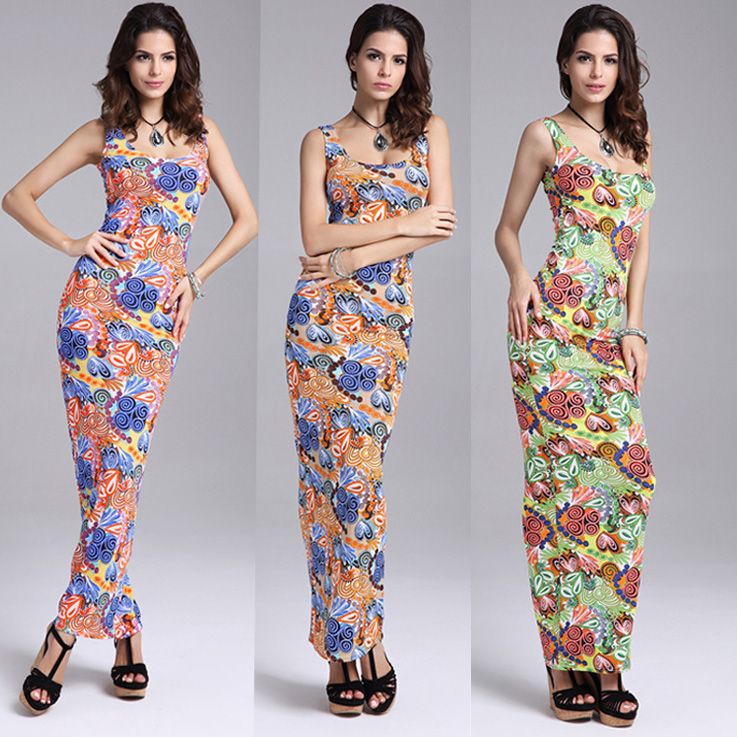 Acquistare Plus Size Abiti Estivi Lunghi Le Donne Vestiti Di Stampa  Floreale Maxi Abiti Aderenti Bohemian Casual Sexy Abito Da Spiaggia Moda  Tuta Economico | Consegna Veloce E Qualità | DHgate Italy