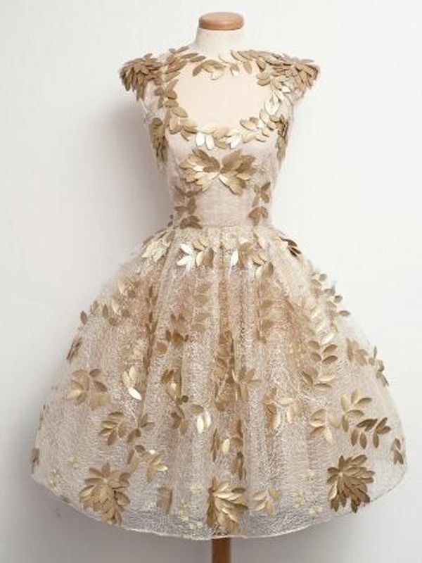 gold lace cocktail dress