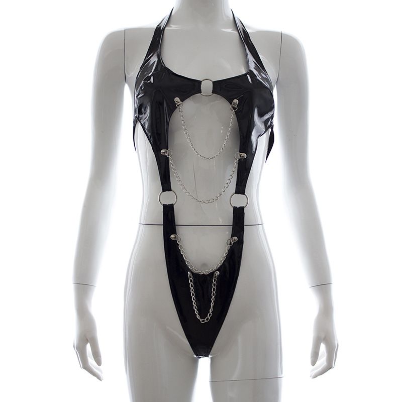 white leather bodysuit