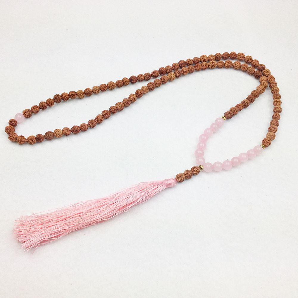 rose quartz chakra necklace