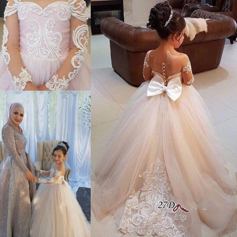 flower girl blush pink dress