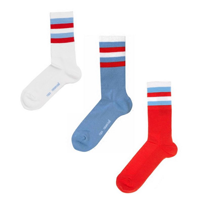 red white and blue basketball socks