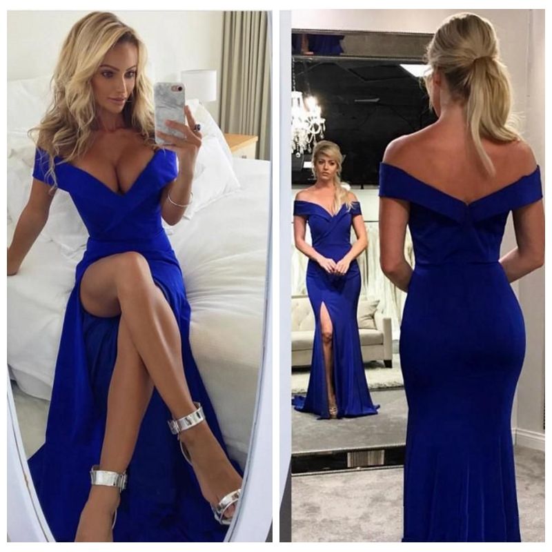 Split Sexy Mermaid Evening Gown 