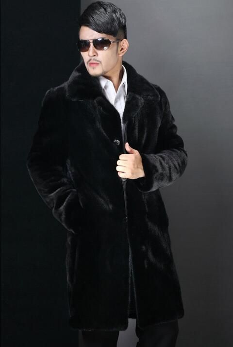 Piel Para De De Abrigos Invierno De Hombre Compre Abrigos Visón qEU74