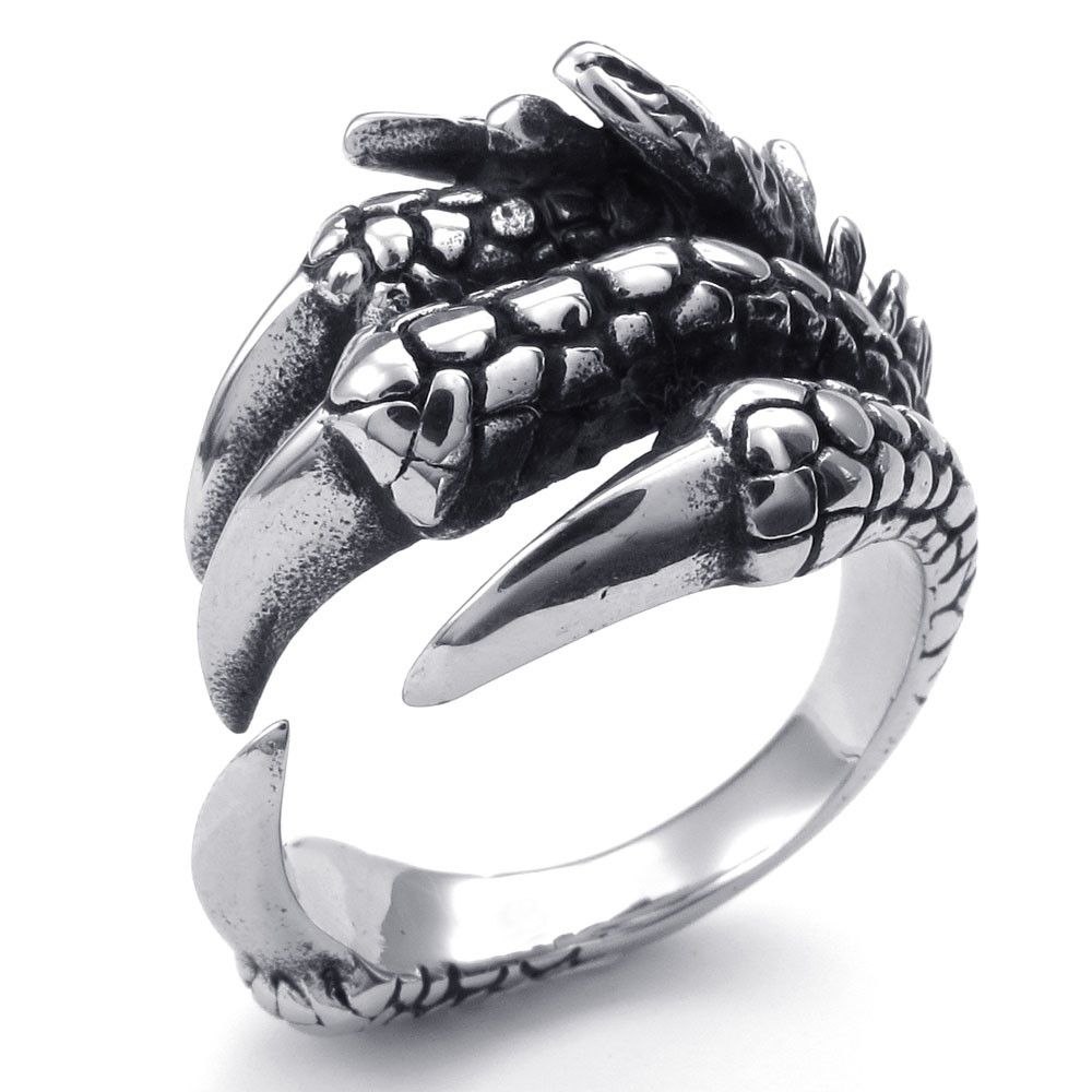 2020 072551 Wholesale Jewelry Bulk Mens Stainless Steel Ring, Gothic