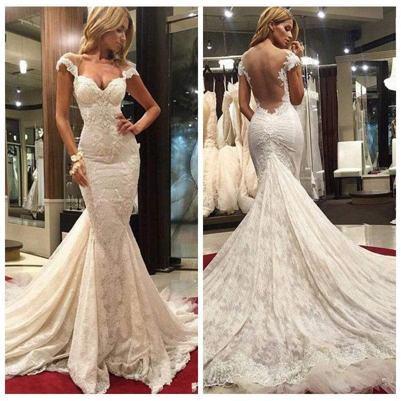 beautiful fishtail wedding dresses