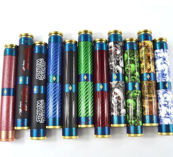 Blue Resin Tube US AV Able Stacked Dual MECH Mod 18650 Mechanical Mod Brass 