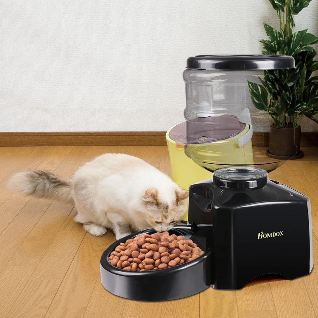 Large Automatic Pet Feeder Portion Control Dog Cat Capacity 5.5L Dry