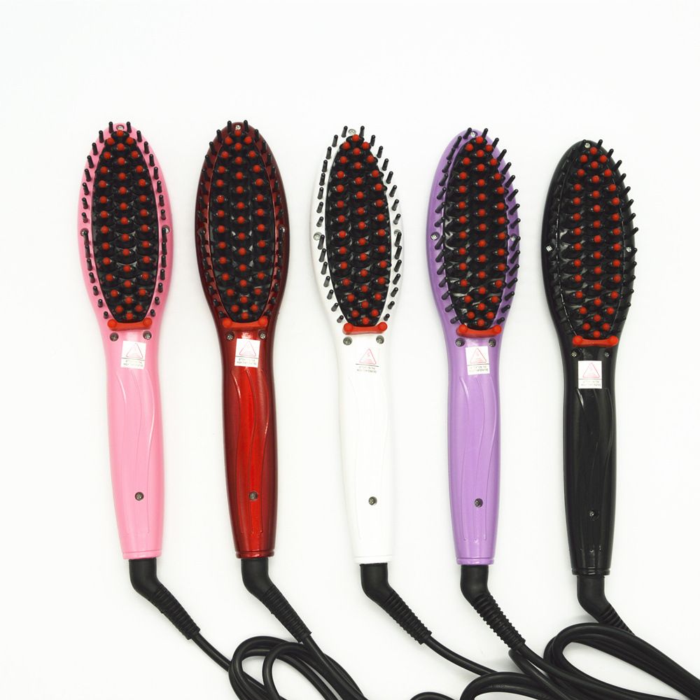 Heating Plate Ceramic Hair Straightening Comb Electronic Hair