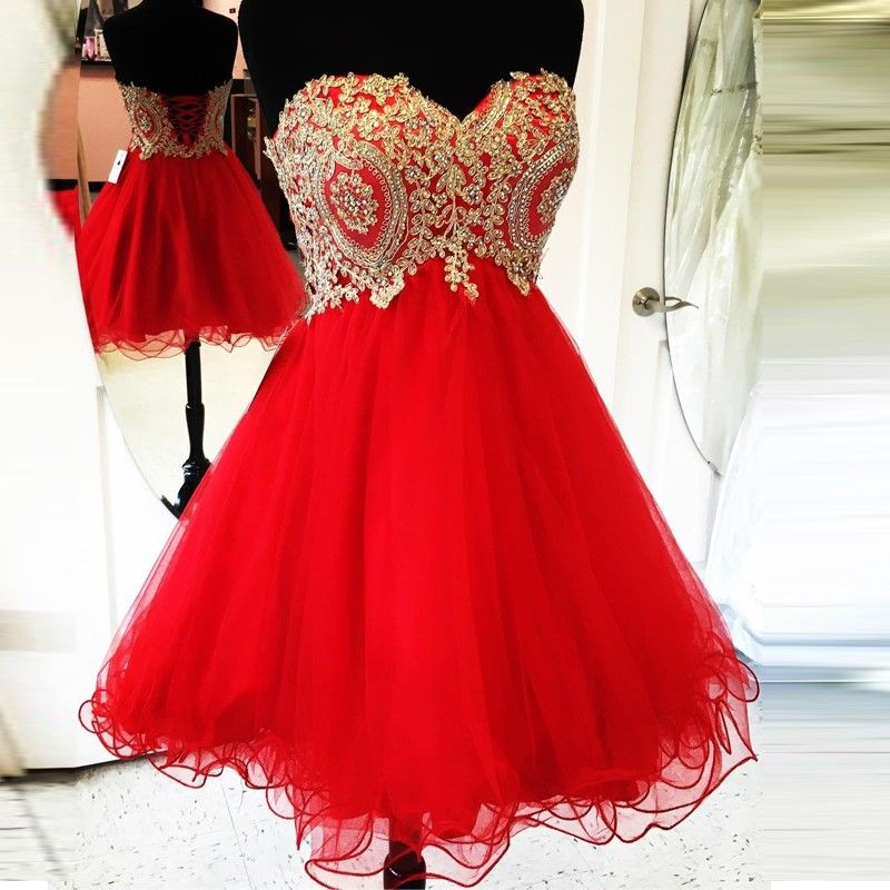 short red graduation dresses