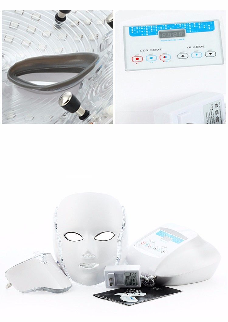 LM002 Photodynamic LED Infrared Facial Neck Mask Skin Microcurrent