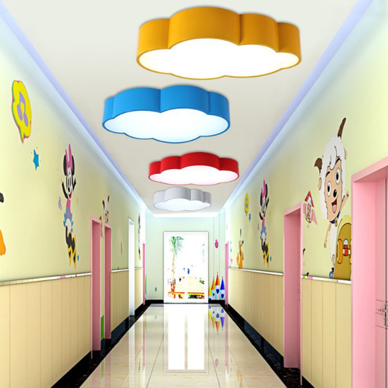 2019 Led Cloud Kids Room Lighting Children Ceiling Lamp Baby Ceiling Light With Yellow Blue Red White Color For Boys Girls Bedroom Fixtures From