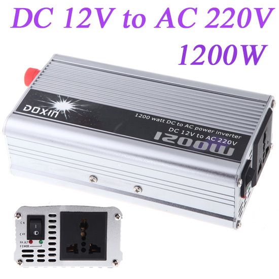 DOXIN Inversor de corriente para automóvil portátil DC 24V CA 220V 110V 1200W móvil
