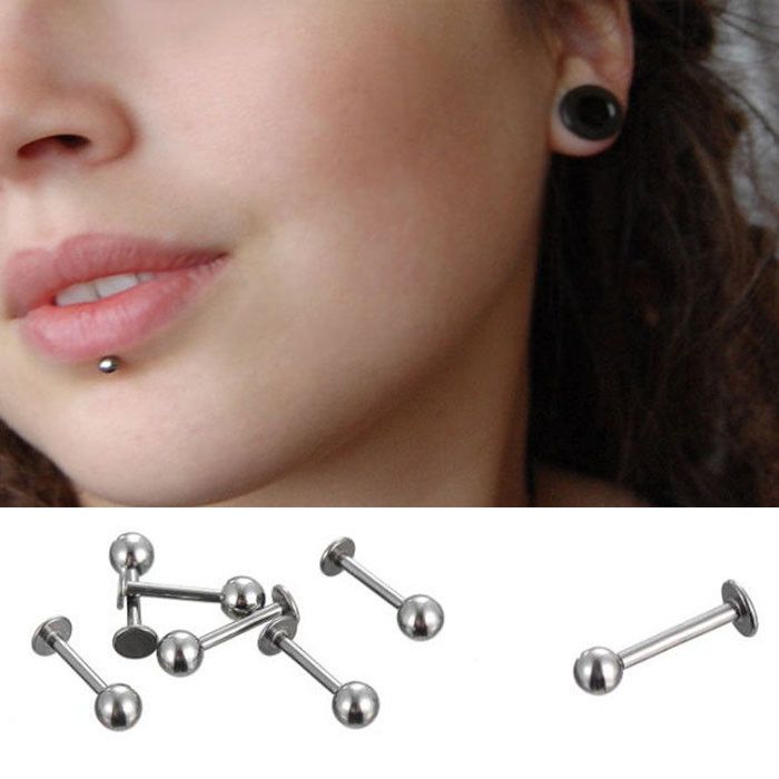 Labret Stud 16G CZ 6mm Buy 3 Pairs Women's Labret Studs Cubic Body Jew...